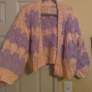 VRG GRL bubble sleeve cardigan